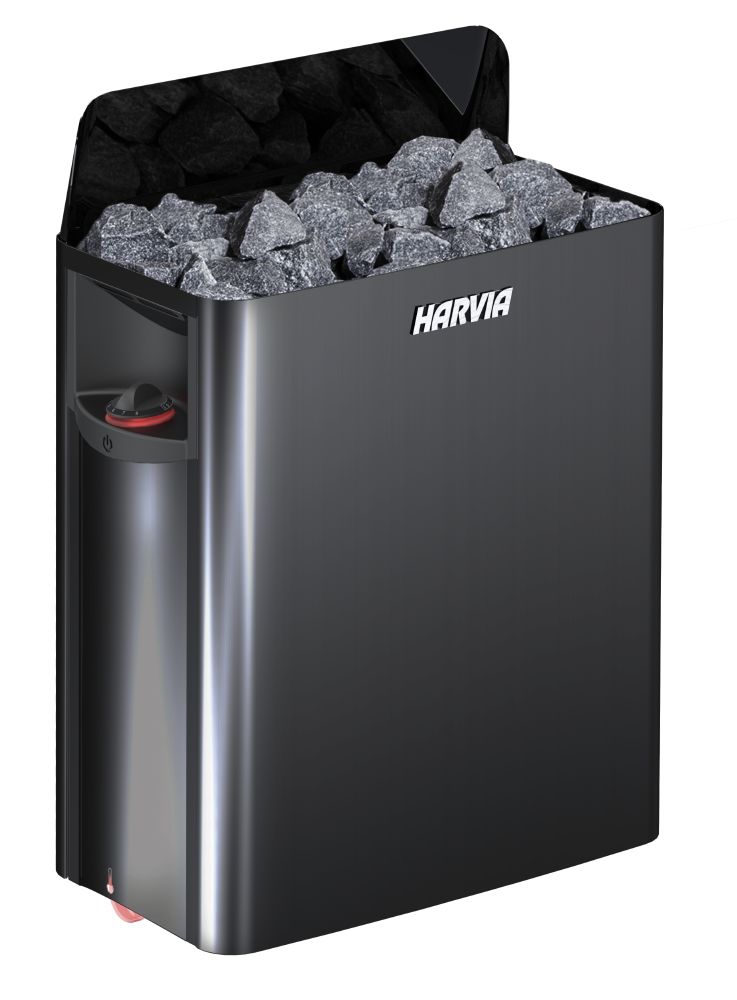 HarviaTheWall_SW45-SW60_BlackSteel_p1-2.jpg საუნის ელექტრო ღუმელი Wall SW45 Black 4.5kW - Image 1
